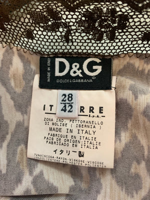 D&G Y2K Leopard Print Slip Dress LABEL 5 of 5