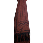 Louis Vuitton Maroon Cashmere and Wool Knit Scarf