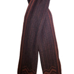 Louis Vuitton Maroon Cashmere and Wool Knit Scarf, crossed