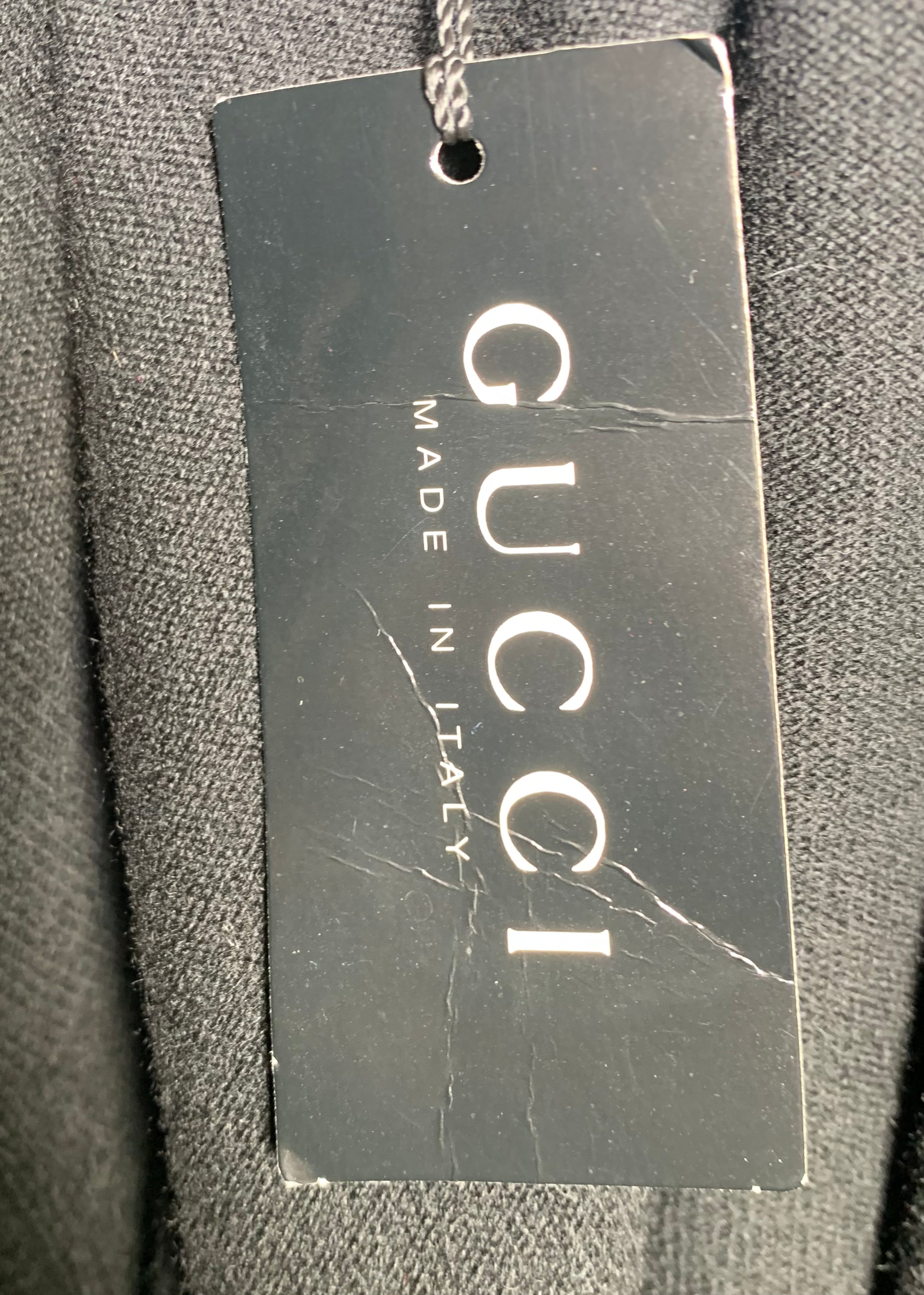 Gucci 2000's Black Cashmere Cut Out Turtleneck Sweater, NWT, tag