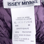 Issey Miyake Eggplant Purple Crinkle Pleat Mock Turtleneck Blouse, label