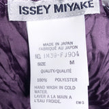 Issey Miyake Eggplant Purple Crinkle Pleat Mock Turtleneck Blouse, label