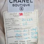 Chanel Boutique 1990s Pale Pink & Lavender Houndstooth Ensemble, label