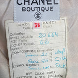 Chanel Boutique 1990s Pale Pink & Lavender Houndstooth Ensemble, label