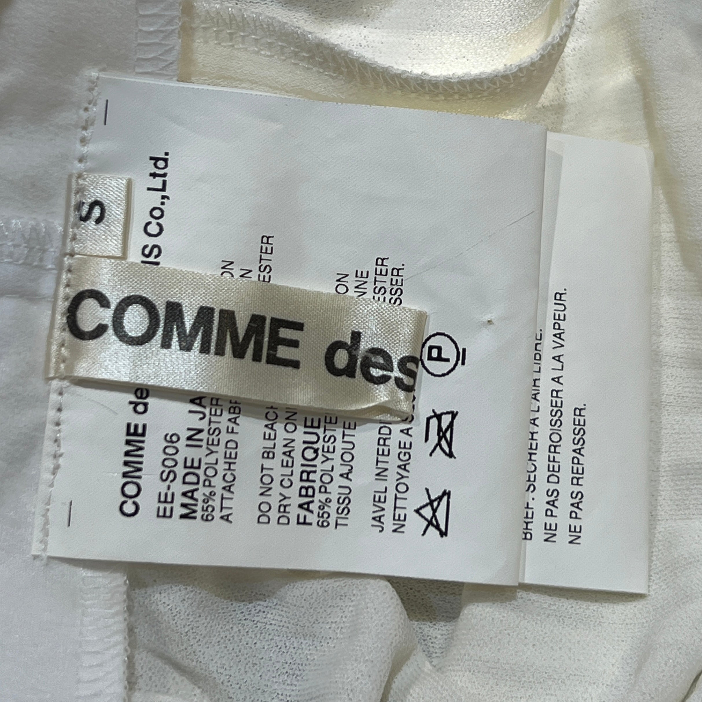 Comme de Garçons 2001 Pleated 2-Tone Knit Jersey Skirt, label