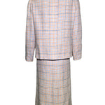 Chanel Boutique 1990s Pale Pink & Lavender Houndstooth Ensemble back