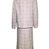 Chanel Boutique 1990s Pale Pink & Lavender Houndstooth Ensemble back