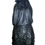 Yigal Azrouël Fall 2009 Runway Black Asymmetrical Leather Fish Scale Mini Dress, 2