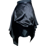 Martin Margiela 2003 Runway Black Satin Convertible Deconstructed Skirt Dress, skirt 2