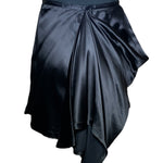 Martin Margiela 2003 Runway Black Satin Convertible Deconstructed Skirt Dress, skirt 3