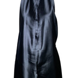 Martin Margiela 2003 Runway Black Satin Convertible Deconstructed Skirt Dress