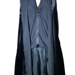 Martin Margiela 2003 Runway Black Satin Convertible Deconstructed Skirt Dress, front