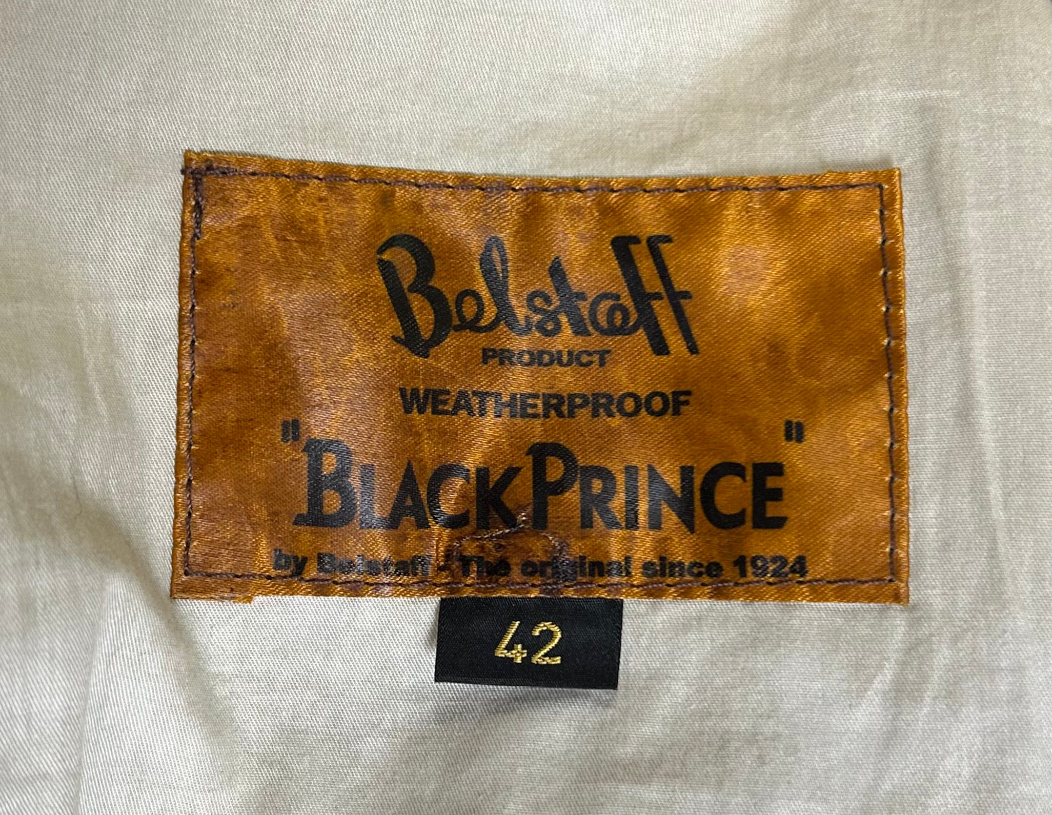 Belstaff "Black Prince" Union Jack Leather Moto Jacket LABEL PHOTO 8 OF 8