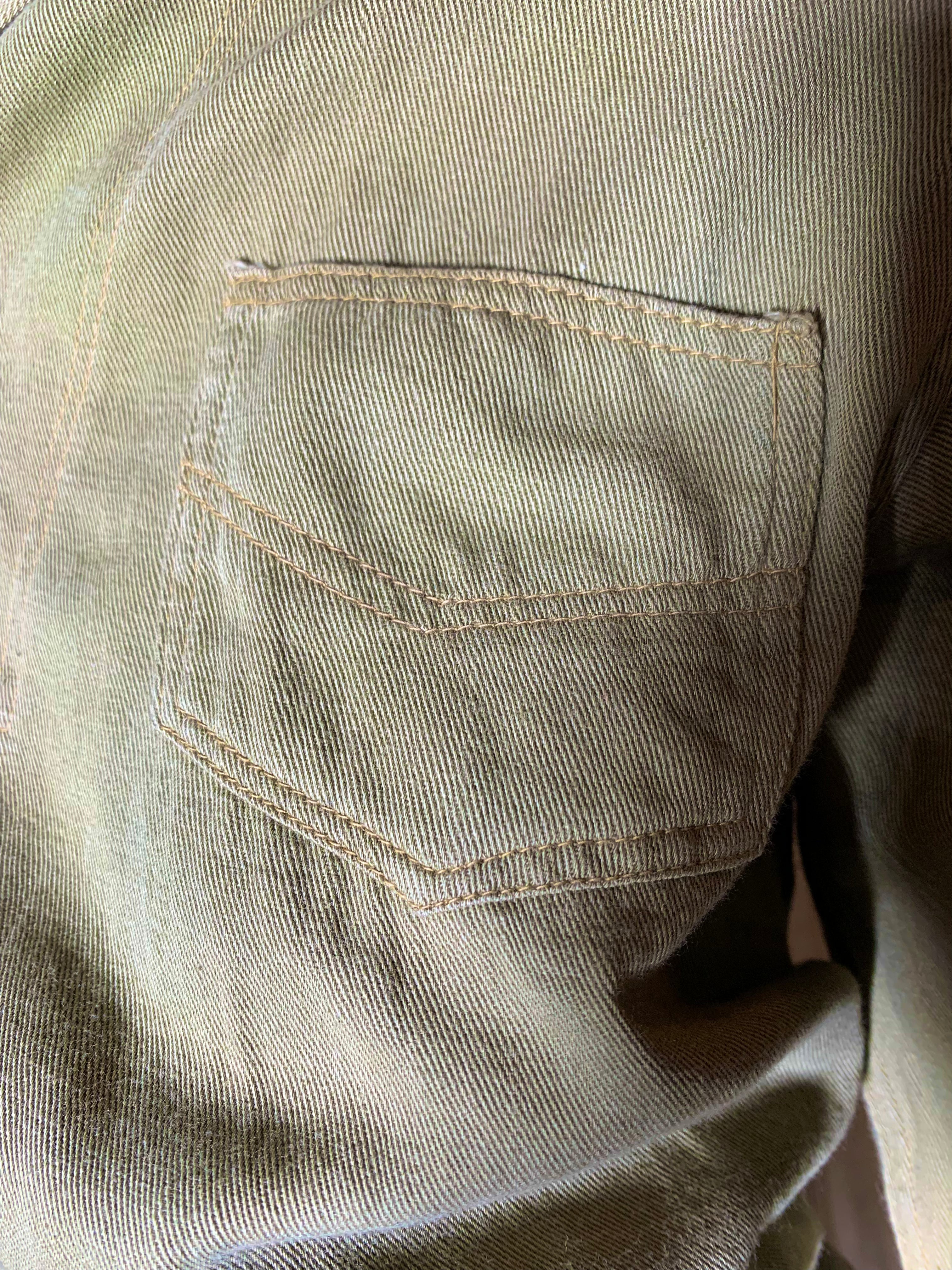 Rare 1920's Women's Camp Uniform Ensemble, pocket detail