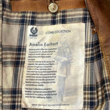 Belstaff Gold Label "Amelia Earhart" Brown Leather Flight Jacket INNER POCKET LABEL 5 OF 7