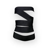 Yves Saint Laurent S/S 2001 RTW Tom Ford Runway Black Bondage/Bandage Wrap Belt Top