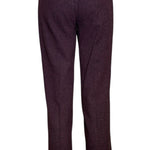 Moschino Couture Floral Embroidered Burgundy Wool Pants Suit, pants back