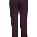 Moschino Couture Floral Embroidered Burgundy Wool Pants Suit, pants back