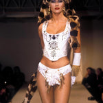 Vivienne Westwood 'Dressing Up' A/W 1991/1992 Boulle Dress in Pearl White, runway 2