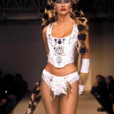 Vivienne Westwood 'Dressing Up' A/W 1991/1992 Boulle Dress in Pearl White, runway 2