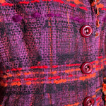 Anna Sui Fall 2004 Runway Tweed Plaid Suit, Jacket close up