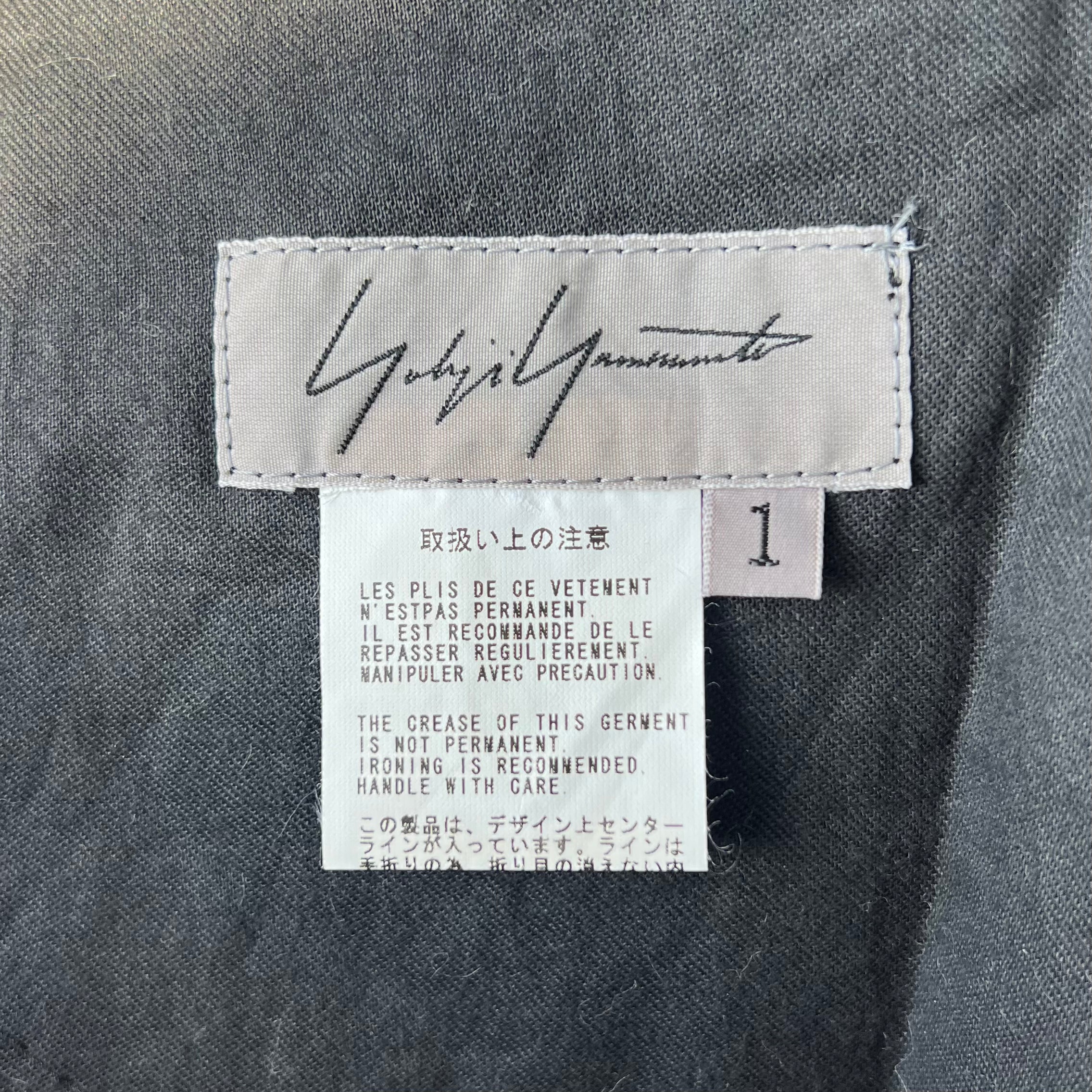 Yohji Yamamato Houndstooth Wool Trousers, label