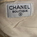 CHANEL Boutique Cream Boucle Tweed Wool Skirt Suit Ensemble, label