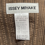 Issey Miyake Y2K Brown Top Stitched Striped Double Breasted Jacket, label
