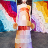 Tsumori Chisato Fall 2016 RTW Rainbow Dress RUNWAY PHOTO 6 OF 7