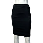 Gucci F/W 2007 Black Faille Pinup Pencil Skirt with Cord and Button Tab Detail