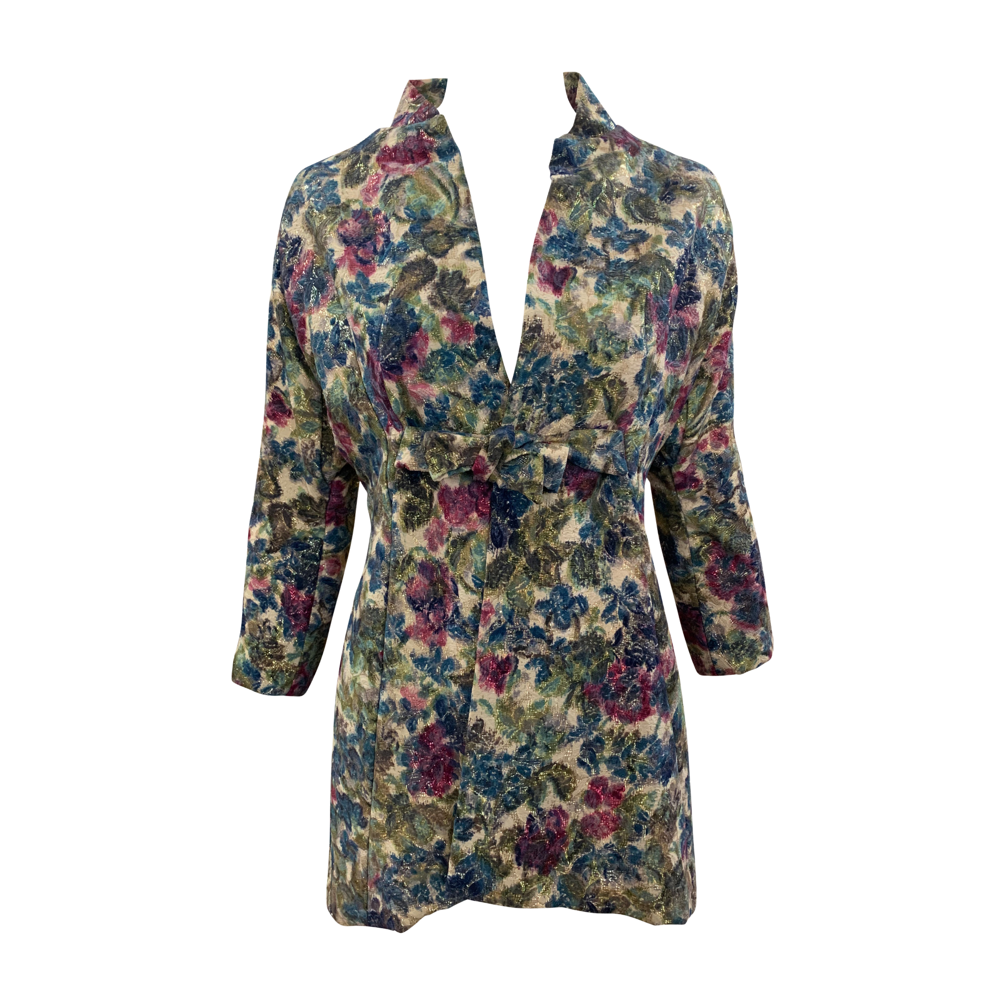The Way We Wore - Arnold Scaasi 60s Attribution Brocade Metallic Evening Jacket - 1