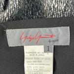 Yohji Yamamoto NOIR Black Silk Chiffon and Grey Tweed Layered Skirt, label