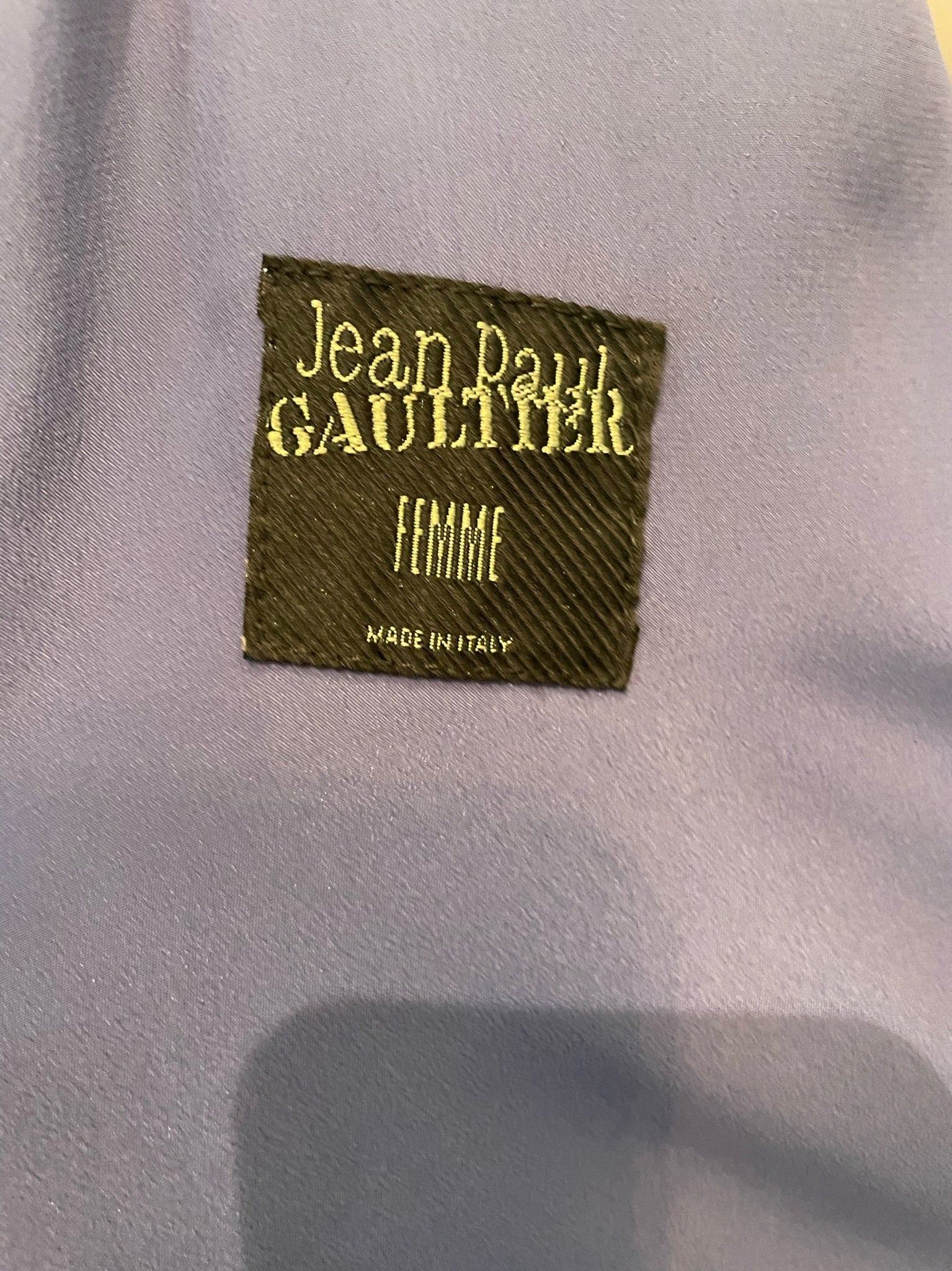 Jean Paul Gaultier Brown Wrap Velvet Coat/Dress, label