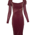 Vivienne Westwood 1990's Sexy Burgundy Lurex Dress