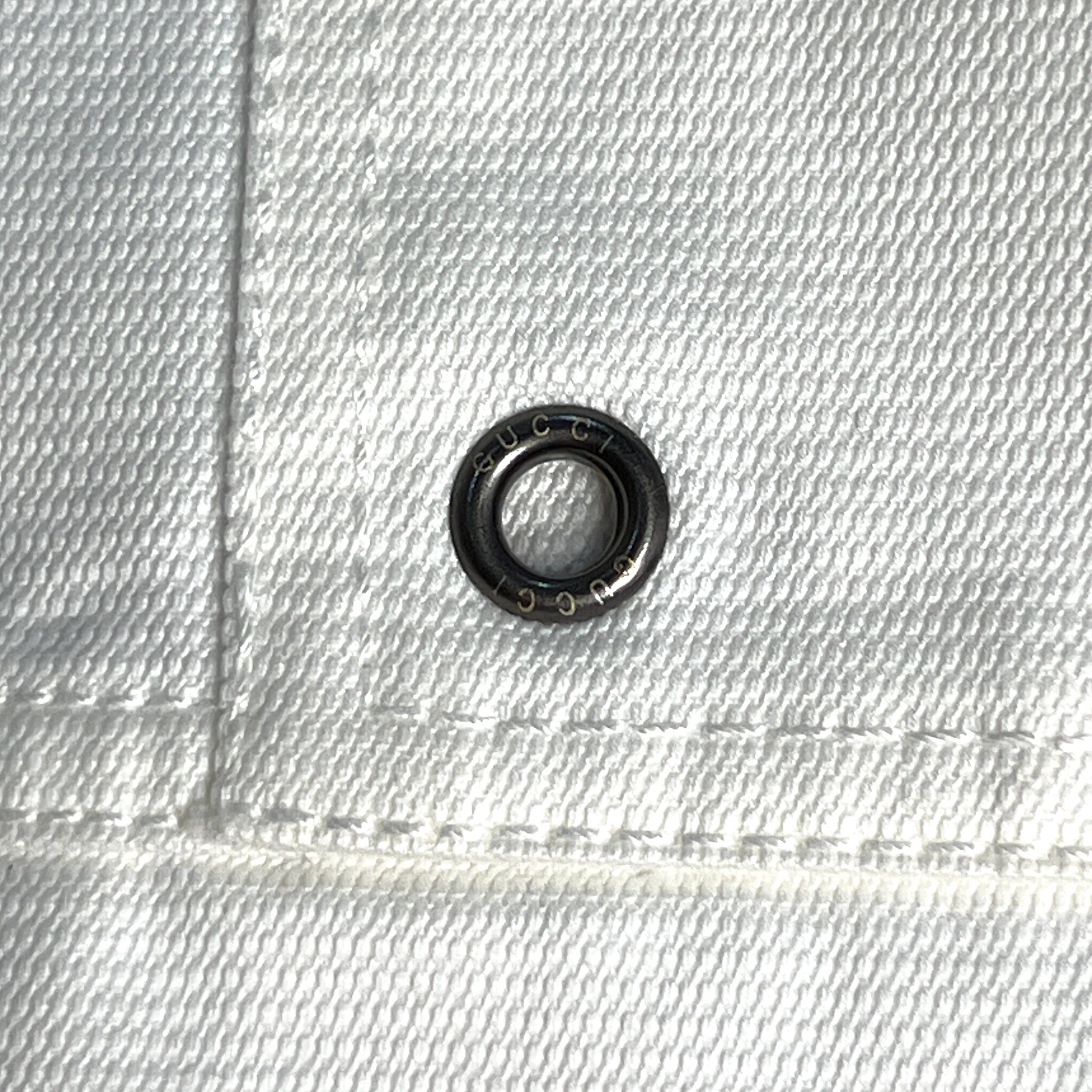 Tom Ford for Gucci S/S 2003 White Belted Utility Mini Skirt, hardware