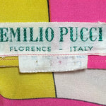 Emilio Pucci Pink & Yellow Geometric Block Button-Up Blouse LABEL PHOTO 6 OF 6