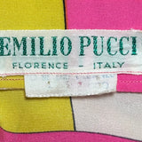 Emilio Pucci Pink & Yellow Geometric Block Button-Up Blouse LABEL PHOTO 6 OF 6