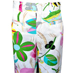 Gucci Tom Ford Era S/S 1999 White Tropical Print Pants, top detail
