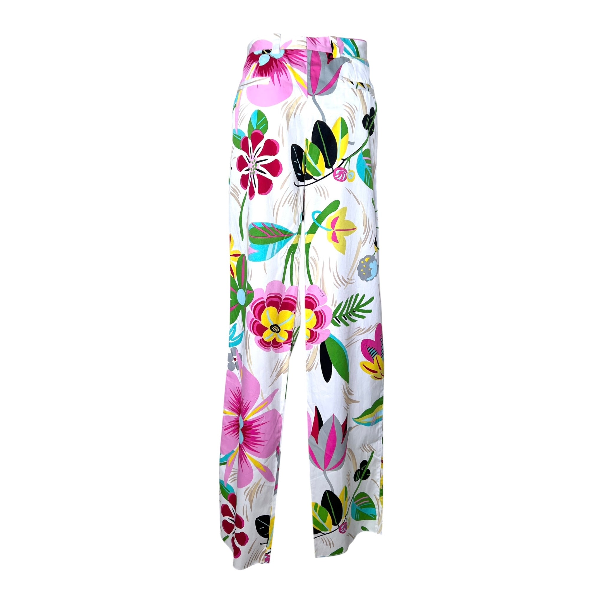 Gucci Tom Ford Era S/S 1999 White Tropical Print Pants back