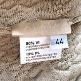 Alaia Gold Knit Lurex Flare Skirt, label