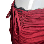 Tom Ford for Gucci F/W 1999 Burgundy Silk Jersey Ruched Skirt, tie at waist
