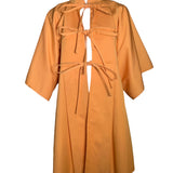 Bill Gibb Orange Pleated Tie Front Jacket FRONT PHOTO 1 OF 10