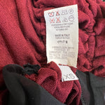 Tom Ford for Gucci F/W 1999 Burgundy Silk Jersey Ruched Skirt, tag 2