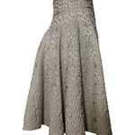 Alaia Gold Knit Lurex Flare Skirt, side