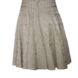 Alaia Gold Knit Lurex Flare Skirt, back