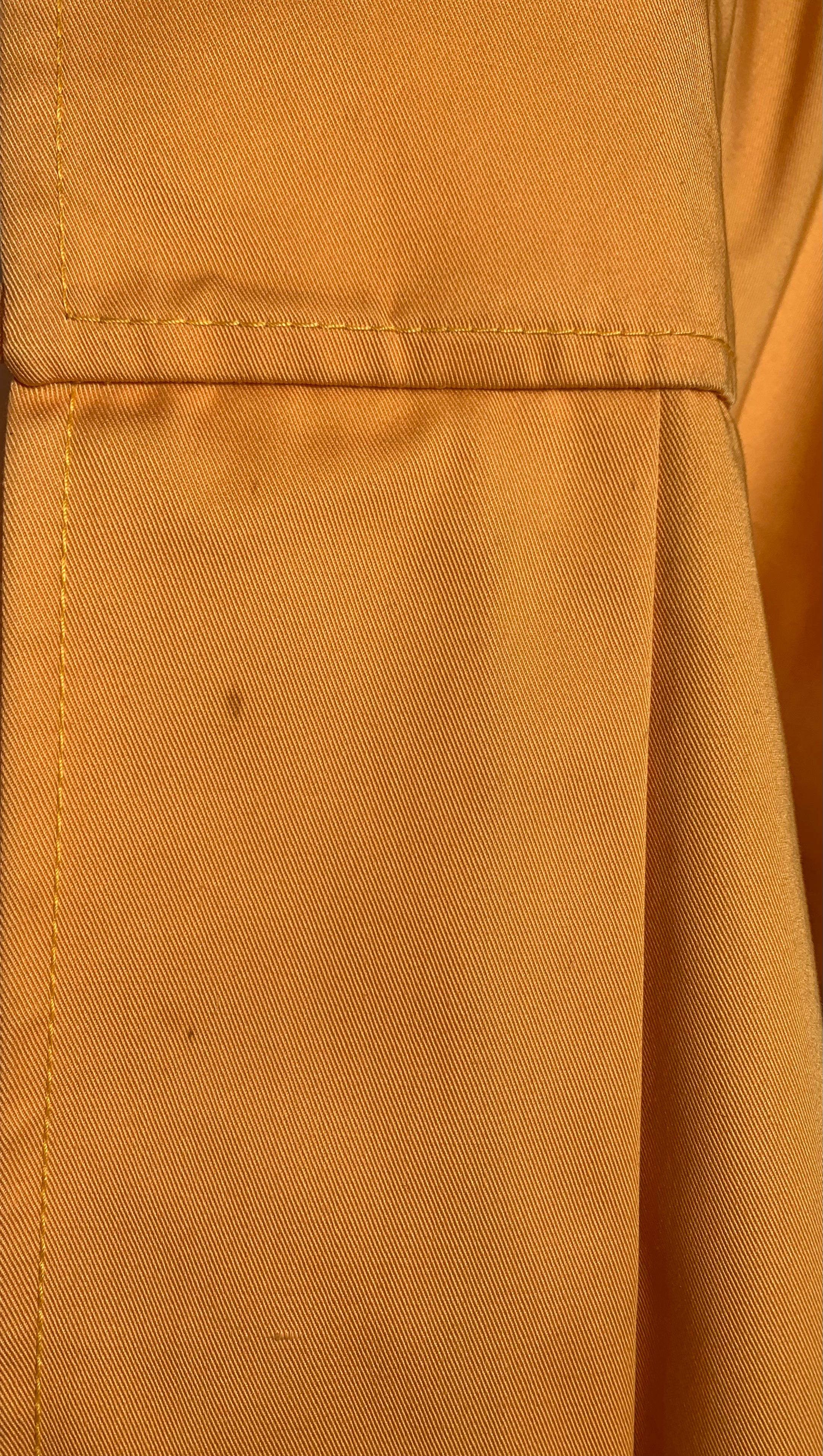 Bill Gibb Orange Pleated Tie Front Jacket STAIN PHOTO 6 OF 10