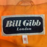 Bill Gibb Orange Pleated Tie Front Jacket LABEL TAG PHOTO 10 OF 10