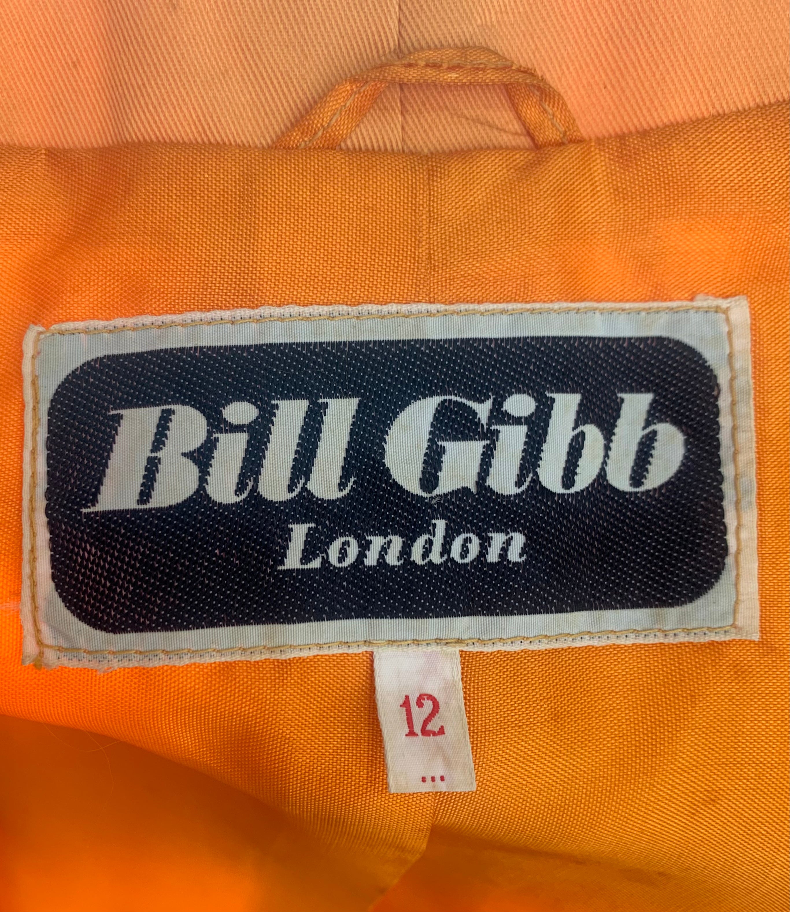 Bill Gibb Orange Pleated Tie Front Jacket LABEL TAG PHOTO 10 OF 10