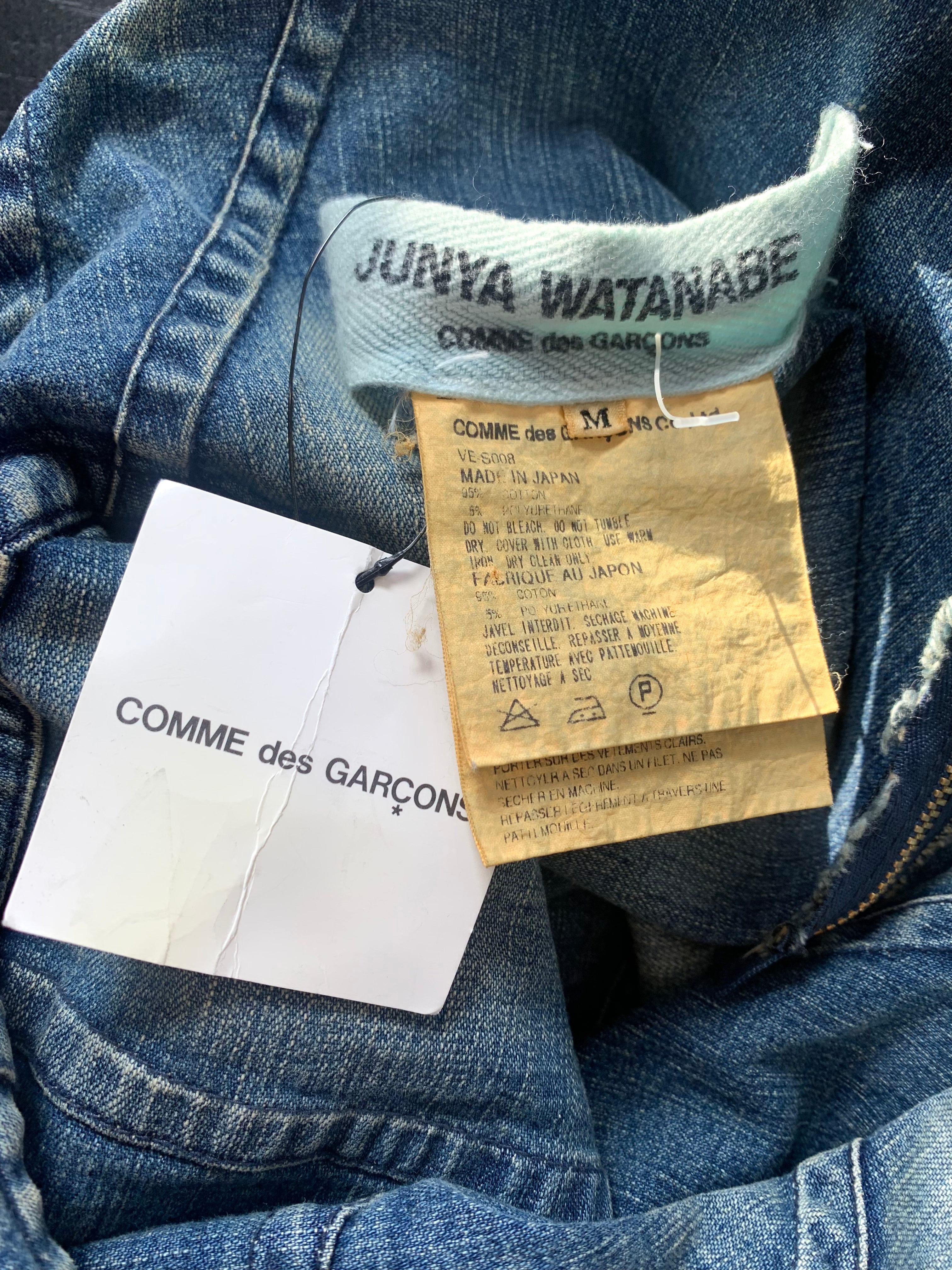 Junya Watanabe COMME des GARÇONS 2001 Tiered Deconstructed Denim Skirt NWT TAG PHOTO 7 OF 7