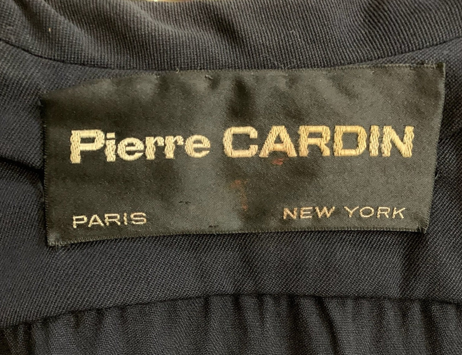 Pierre Cardin 60s Midnight Blue Mod Coat LABEL 5 of 5